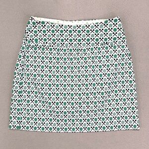 Swing Control Golf Skirt Womens 8‎ Mini Stretch Performance Green White